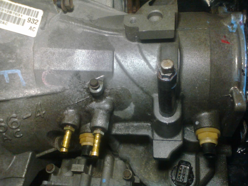 Input & output speed sensors installed, and vent cap placed back on top of the manual shaft
